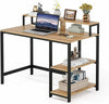 Simple Office Working Table Computer Desk with Hutch & Storage Shelf Study Table