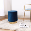 Retro Velvet Round Stool Dressing Table Stool Chair Vanity Footstool Guest Seat