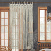 Handwoven Macrame Curtains Window Pannels with Wood Rings for Bedroom Doorways