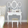 Modern Dressing Table Vanity Table Makeup Desk Dresser Set Home Bedroom Woman BN