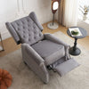 Luxury Velvet Recliner Chair Sofa Lounge Chair Armchair Home Cinema Living Grey