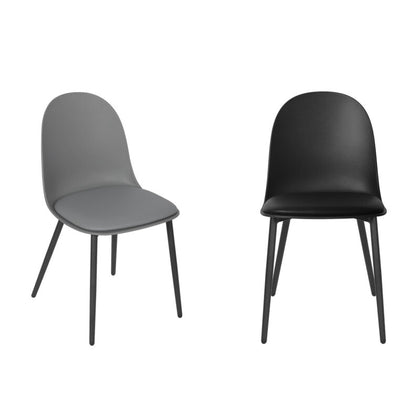 2/4/6x Dining Chairs Faux Leather Padded Chairs w/ Backrest Kitchen Living Room