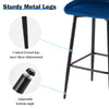 2X Modern Bar Stools Velvet Breakfast Stool Kitchen Pub Chair Metal Leg