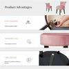 Crushed Velvet Vanity Stool Dressing Table Chair Bedroom Makeup Chair w/Backrest
