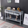 Slim Console Table Grey with Drawers Sideboard TV Stand Unit Narrow Hallway