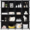 16-Cube Storage Organizer Plastic Bookcase Display Rack Modular Closet Cabinet