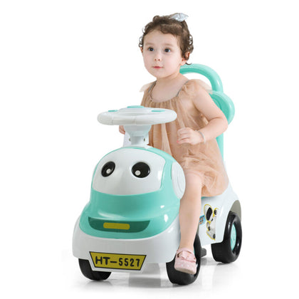 3 in 1 Baby Slide Push Along Car Kids Toddler Ride On Toy Walker W/ Music Light