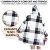 Hoodie Blanket Reversible Oversized Ultra Plush Sherpa Giant Hooded Sweatshirt
