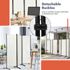 4-Panel Room Divider 173cm Folding Privacy Screen Portable Fiber Wall Divider