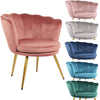 Genesis Flora Accent Tub Chair Scallop Armchair Petal Back With Golden Legs