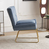 Stylish Accent Chair for Living Room Velvet Armchair Occasional Tub Chairs Blue