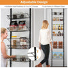 Over the Door Pantry Organizer 6-Tier Height Adjustable Wall Mounted Spice Rack