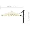 Wall-Mounted Parasol & Metal Pole Umbrella Patio Parasol Garden Umbrella