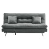 Velvet Sofa Bed Adjustable Couch Click-Clack Recliner Soft Double Sleeper Chairs