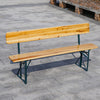 2X Trestle Long Benches Outdoor Garden Bench Picnic Dining Bear Seat Chair 5.5ft