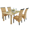Dining Chairs 4 pcs Abaca Brown R8G7