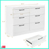 Modern 6 Drawer Bedside Table Cabinet Chest of Drawers Nightstand Bedroom White