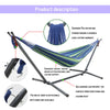 8.53ft PORTABLE SWINGING HAMMOCK FREE STANDING GARDEN OUTDOOR WITH METAL STAND