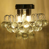 Crystal Ceiling Lamp Chandelier Flush Mount 3 Light Ф30cm Hallway Living room