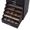 Mondeer 10 Layer Jewellery Box Necklace Earring Bracelet Organiser PU Leather