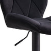 2x Black Velvet Bar Stools Swivel Gas Lift Chairs Kitchen Pub Chair Modern