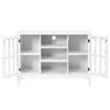 Wooden TV Stand Cabinet 3 Tier Entertainment Center Multi Storage Cupboard Unit