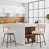 Set of 2 Bar Stools 360° Swivel Padded Counter Height Chair Kitchen Dining Stool