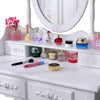 Dressing Table With Drawer Mirror & Stool Set Makeup Desk Vanity Table Bedroom