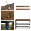 Shoe Rack with Coat Rack Hanger Hall Tree Shoe Bench Set Coat Stand