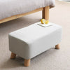 Linen Fabric Footstool Foot Rest Stool Pouffe Ottoman Seat Living Room Furniture