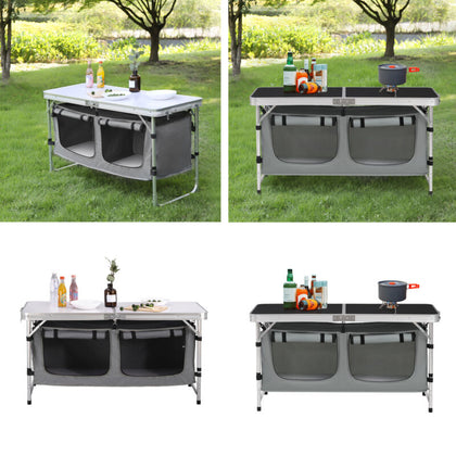 Outdoor Portable Camping Table with Storage Bag Folding Picnic Party Garden BBQ