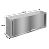 150*35*60cm Stainless Steel Wall Hanging Cabinet Sliding Door Intermediate Floor