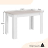 119 cm Dining Table Kitchen Table Rectangular Dinner Table for Small Spaces