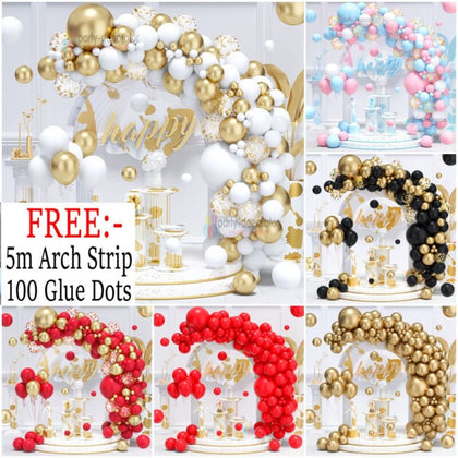 Balloon Arch Kit +Balloons Garland Birthday Wedding Party Baby Shower Decor UK..