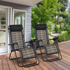 2 Pieces Foldable Zero Gravity Reclining Garden Patio Deck Chair Sun Lounger