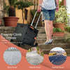Multipurpose Utility Cart w/ 360° Swivel Front Wheel Folding Shopping Boot Cart