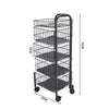 3-6 Tier Kitchen Rotating Storage Trolley Shelf Organiser Vegetable Fruits Rack