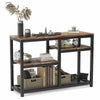 Media Console Entertainment Center Rustic Sofa Entryway Table with Storage Shelf