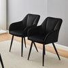 2x Dining Chairs Upholstered Velvet Metal Legs Reception Accent Chair Armchair