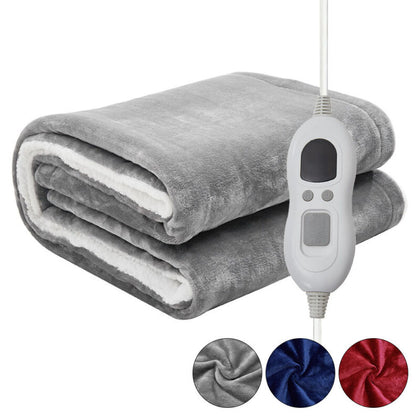 ELECTRIC HEATED THROW FLEECE WASHABLE CHAIR THROWS OVER BLANKET DIGITAL CONTROL
