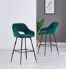 1/2X Bar Stools Velvet Breakfast Chair Kitchen High Counter Stool Pub Restaurant