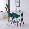 1/2X Bar Stools Velvet Metal Legs Breakfast Stools Kitchen Padded Chairs Home UK