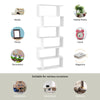 6-tier Bookcase Industrial S-Shaped Bookshelf Wooden Storage Display Shelf Home
