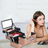 EXLarge Cosmetic Box & Nail Polish Vanity Beauty Makeup Jewelry Saloon Case Gold