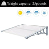 Grey Door Canopy Awning Shelter Front Back Porch Outdoor Shade Patio 120 x 90CM