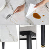 Large Modern Marble Dining Table Kitchen Dinner Desk 4-6 Person w/ Metal Legs