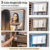 2-in-1 Jewelry Cabinet Jewelry Armoire Organizer w/ Full-Length Mirror and LED
