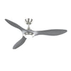 52 Inch Modern Ceiling Fan with LED Light Sweep Silent Fans 6 Speed Timer Remote