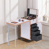 Foldable Manicure Nail Table/Makeup Case Trolley Salon Beauty Mirror W/Bluetooth