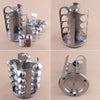 Revolving Rotating Steel 12/16 Jar Spice Rack Storage Glass Jars & Chrome Lids